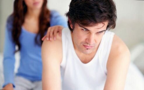 Violación da función eréctil nun home con prostatite